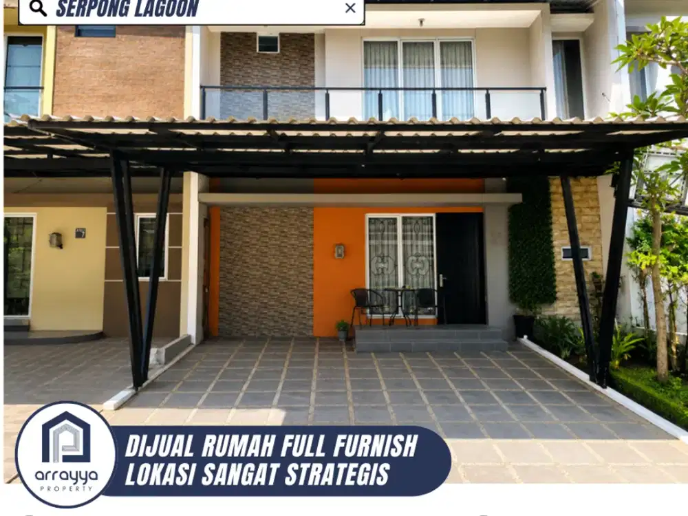 DIJUAL RUMAH CANTIK FULL FURNISH SIAP HUNI DI SERPONG LAGOON (GL122)