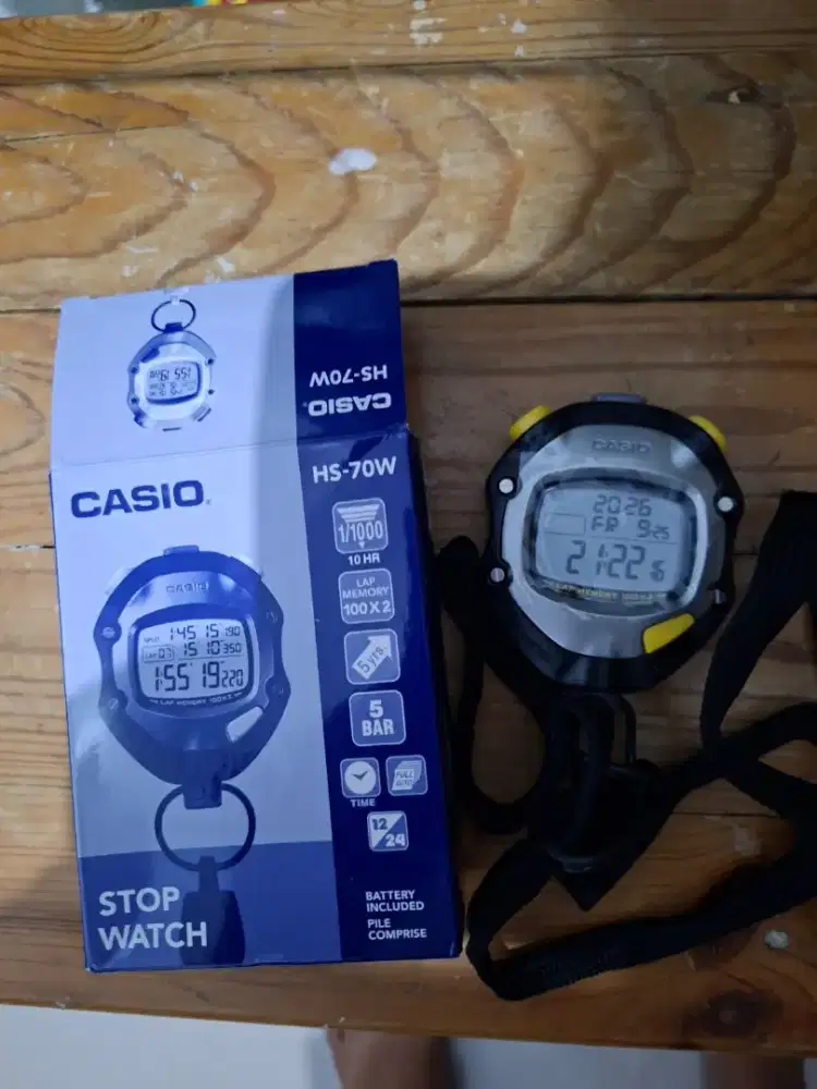 STOPWATCH CASIO HS 70W ORIGINAL NEW
