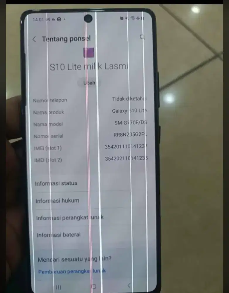 Lcd samsung s10 lite
