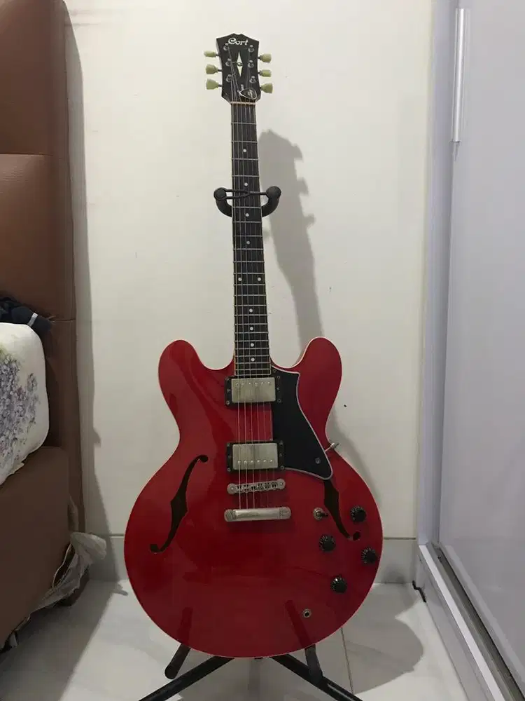 GITAR ELECTRIC CORT SOURCE SEMI HOLLOW CHERRY RED