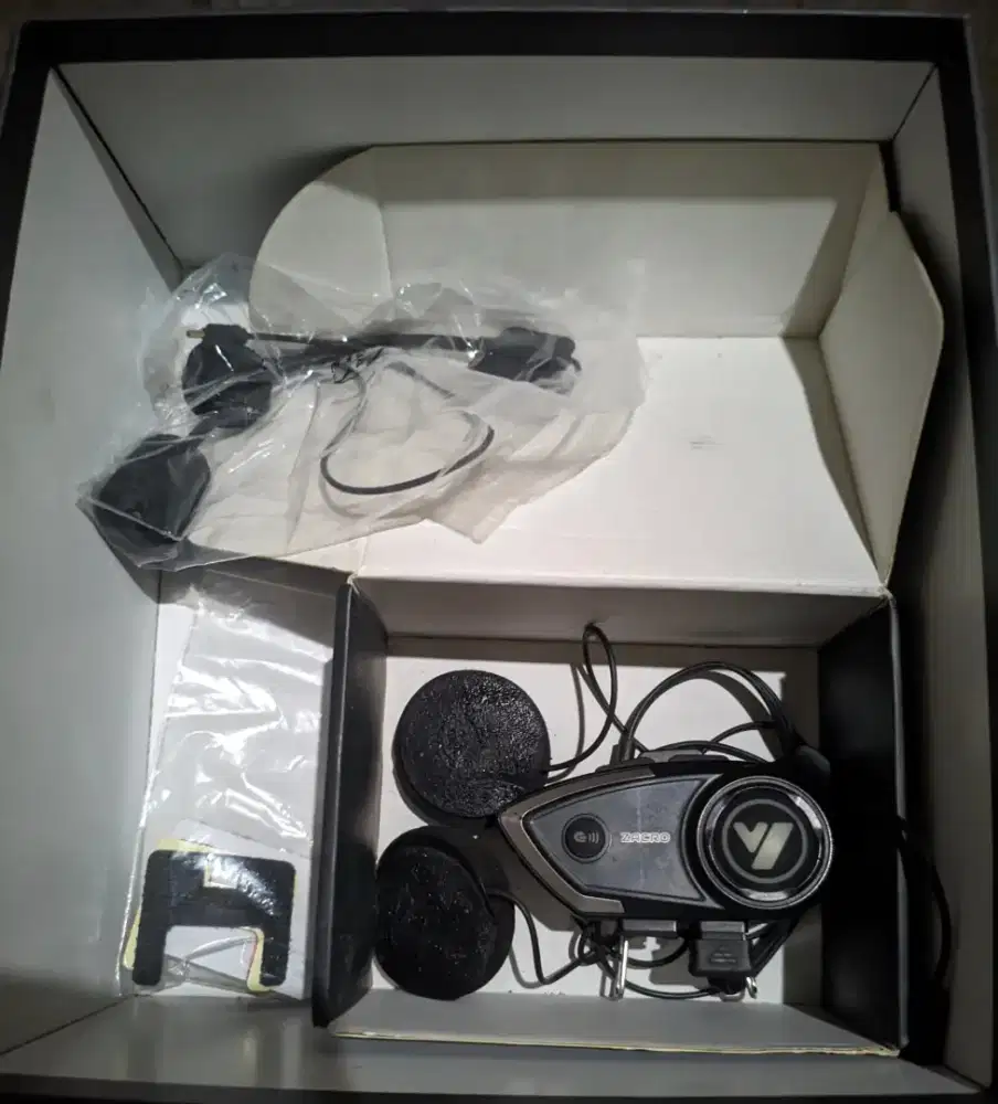 Intercom Helm Zacro Y80 2X Fullset Box Normal Siap Pakai