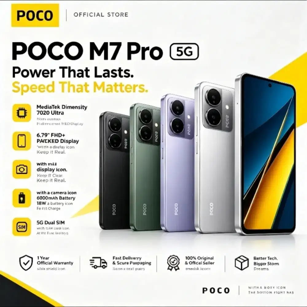 [ COD RAEDY STOCK ] POCO M7 Pro 5G 12/512GB |