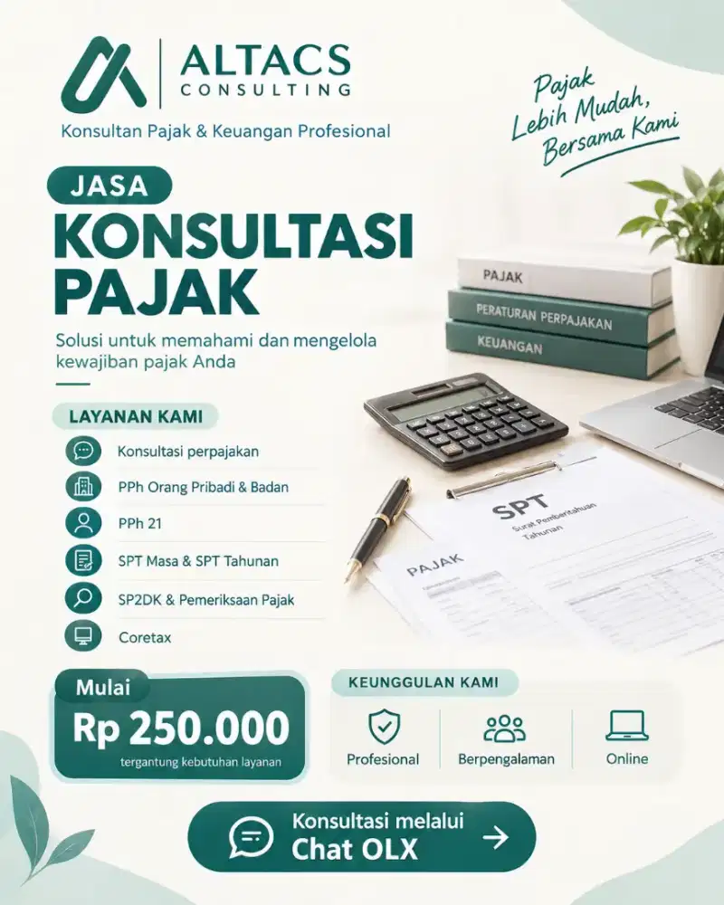 Jasa Konsultasi Pajak Profesional | SPT Tahunan, PPh, Coretax