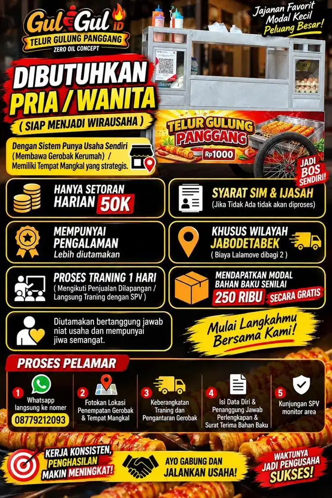 LOWONGAN MITRA TELUR GULUNG PANGGANG INDONESIA
