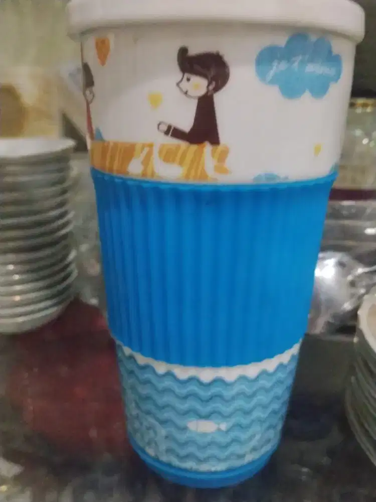 Gelas keramik gambar