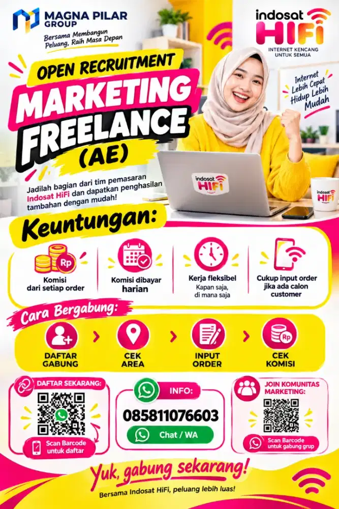 Loker Freelance Marketing Internet