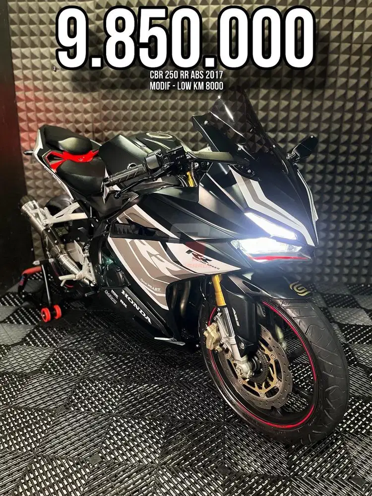 CBR 250RR OR CBR 250 RR ABS 2017 BLACK RACING LOW KM 8XXX MODIF BRO