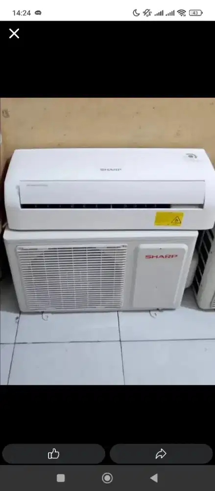 Ac second Sharp 1/2 pk UCY bergaransi