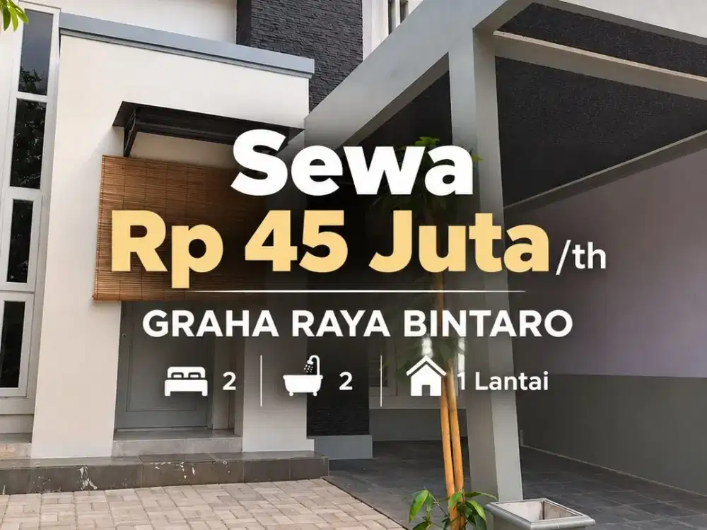 Sewa Rumah Murah dan Nyaman di Graha Raya Bintaro