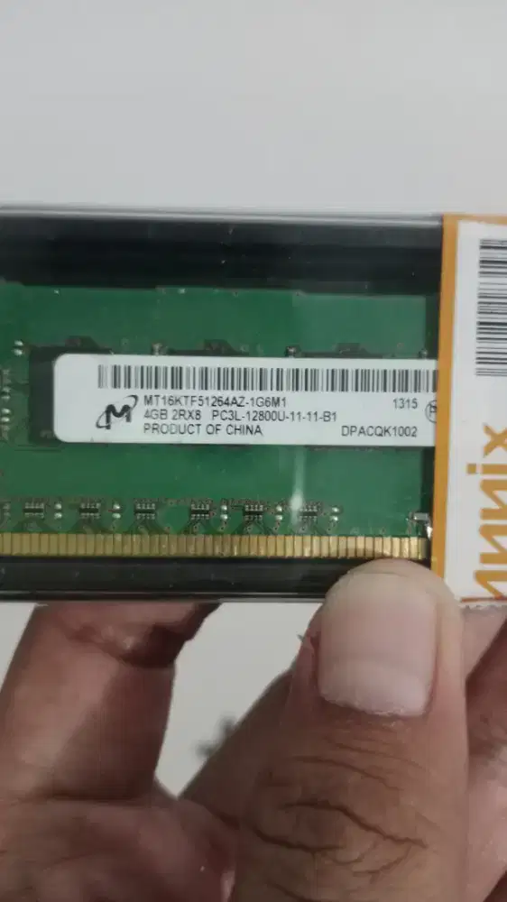RAM 4GB DDR 3 12800U 1600MHz