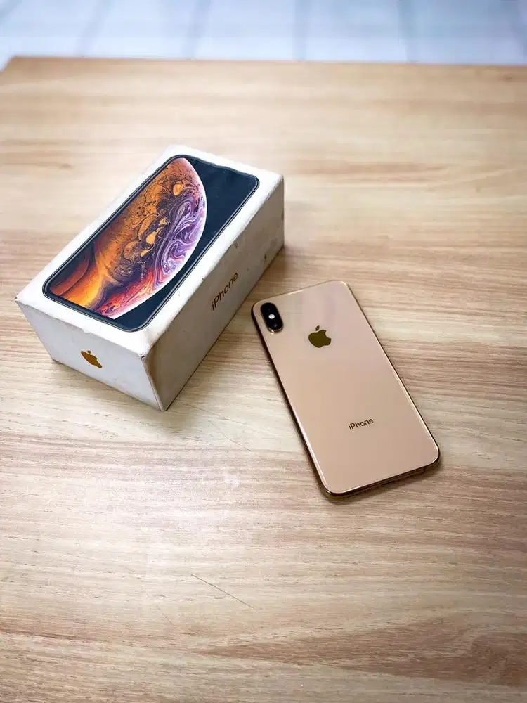 iPhone XS GOLD 64GB fullset MULUS!
