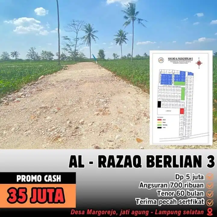 TANAH DI ITERA KAVLING STRATEGIS