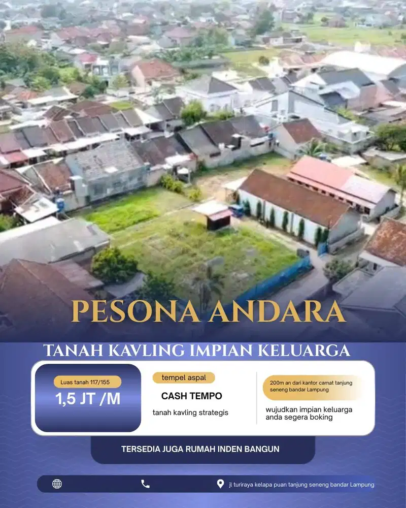 KAVLING TURI RAYA TANJUNG SENANG WAYKANDIS