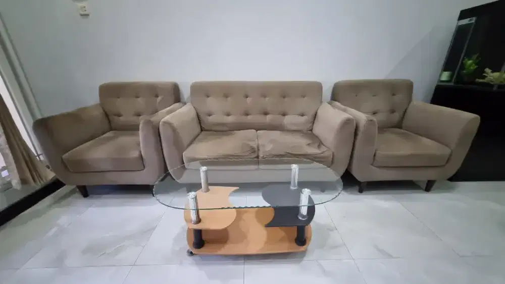 SOFA 211 + MEJA KACA