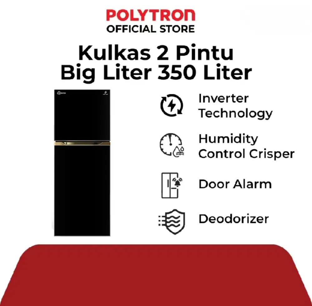 KULKAS 2 PINTU POLYTRON BELLEZA BIG INVERTER PRM 495X