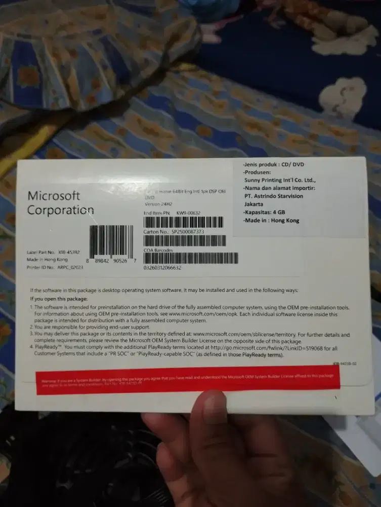 Jual Microsoft windows 11 Home 64Bit, Jual Microsoft office home 2024
