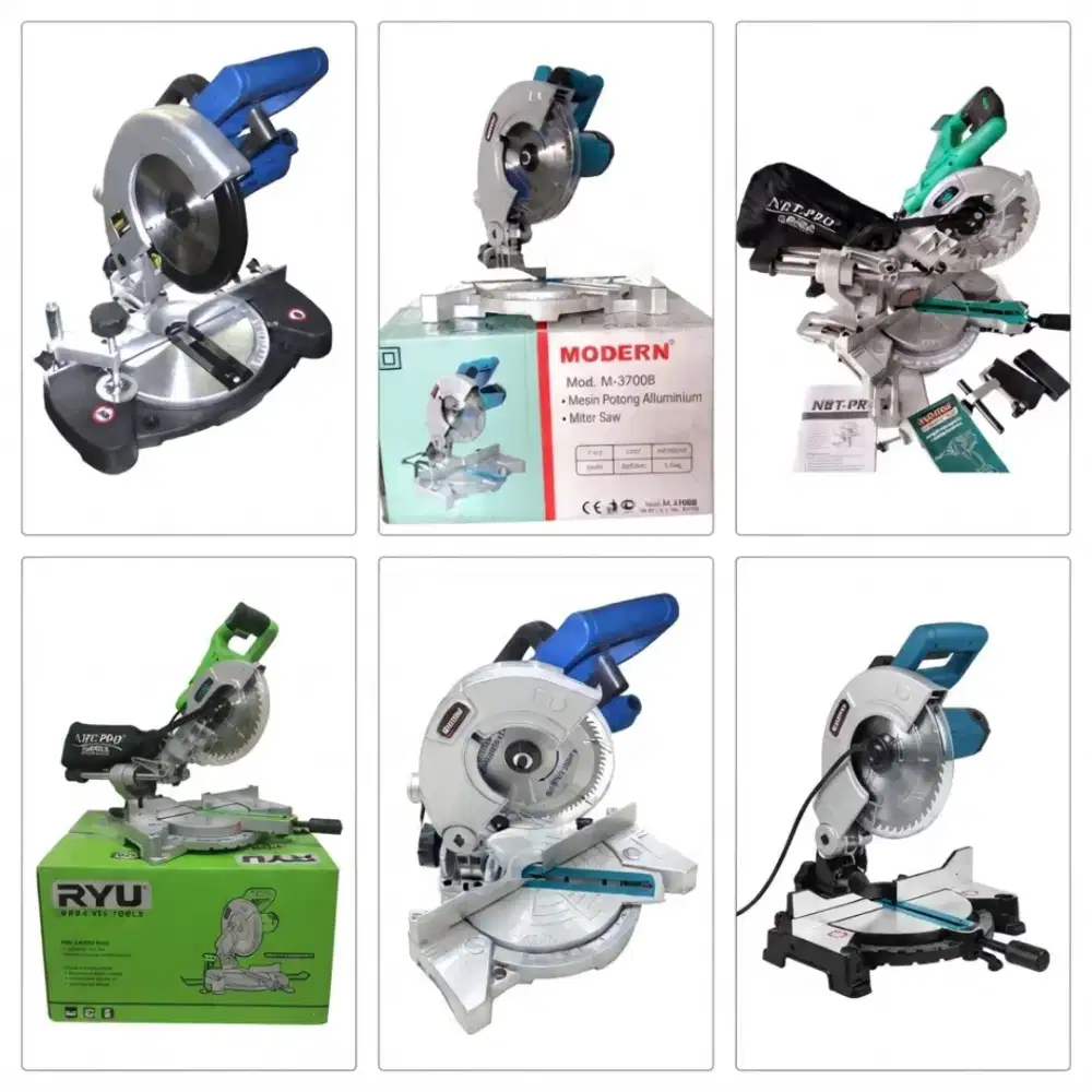Miter Mitter Saw 7 10  Inch Gergaji Alumunium Kayu Biasa Sliding RYU