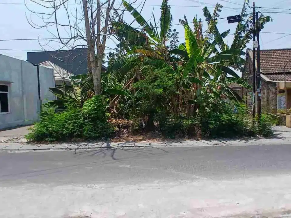 Tanah strategis pinggir jalan aspal 10 menit ke pusat kota Jogja dekat kampus PGRI dan UMY