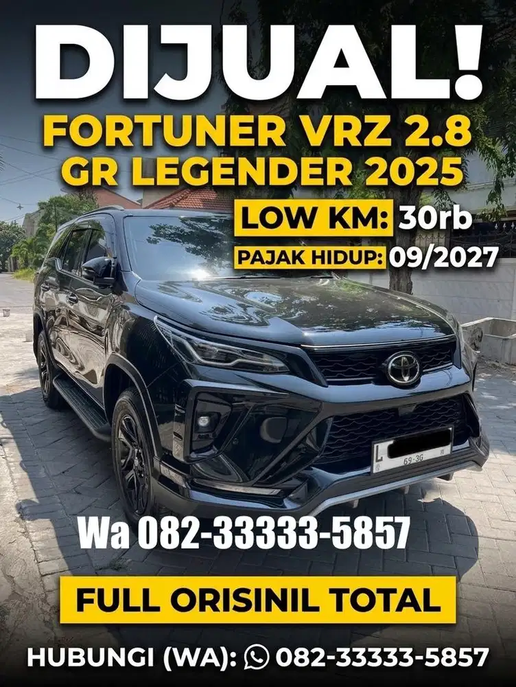 Legender fortuner vrz 2.8 GR 2025 (L) tg1 dr baru full orisinil