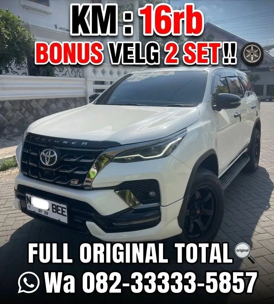 Km16rb fortuner vrz 2.8 GR 2024 velg 2 set full orisinil