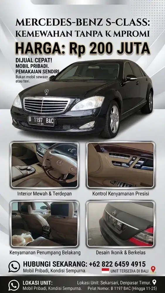 Jual murah Mercy s 350 L