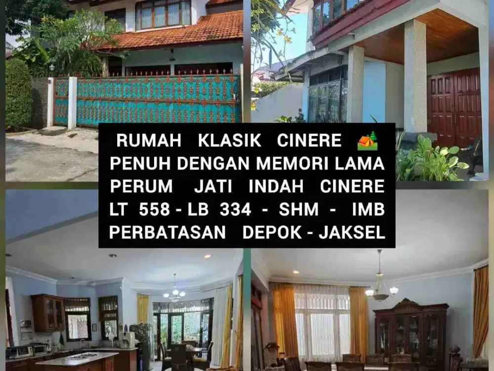 DISEWAKAN RUMAH KLASIK CINERE PERUMAHAN JATI INDAH PANGKALAN JATI DEPOK