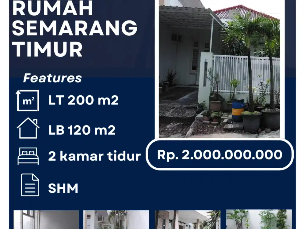 Dijual Rumah Luas 200M2 di Semarang - Sertifikat Hm, Jalan Lebar & Bebas Banjir