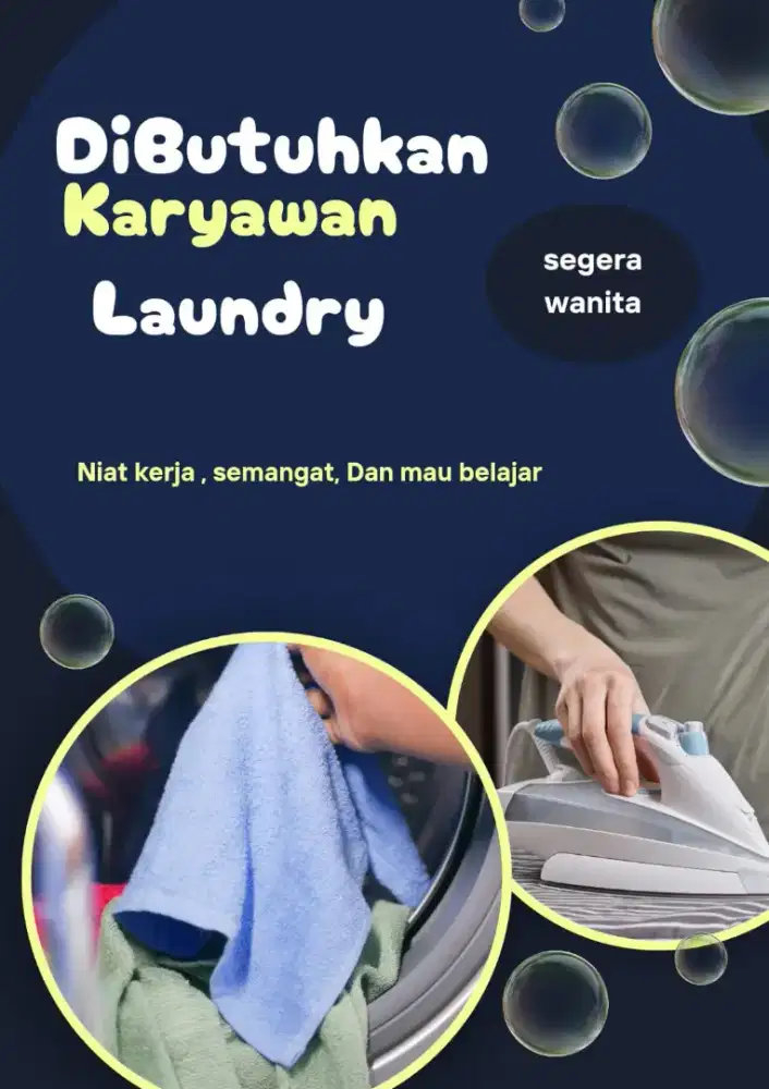 Butuh karyawan laundry