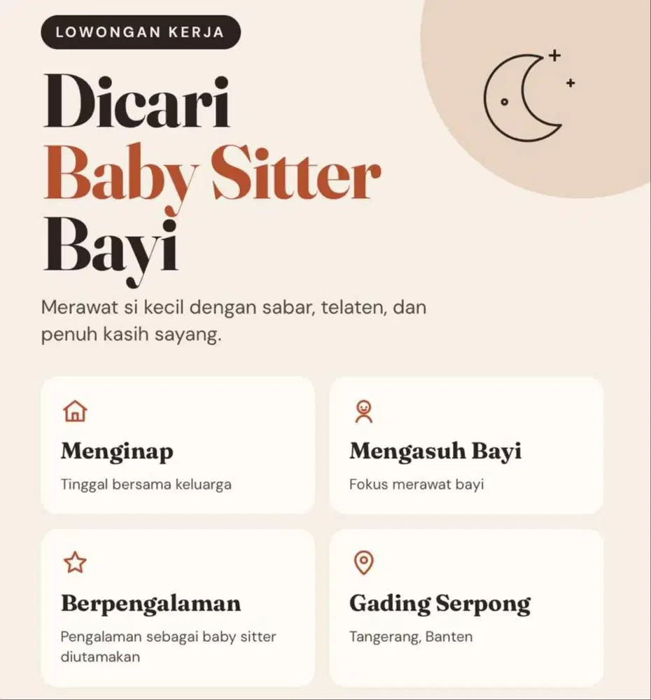Loker Baby Sitter Menginap