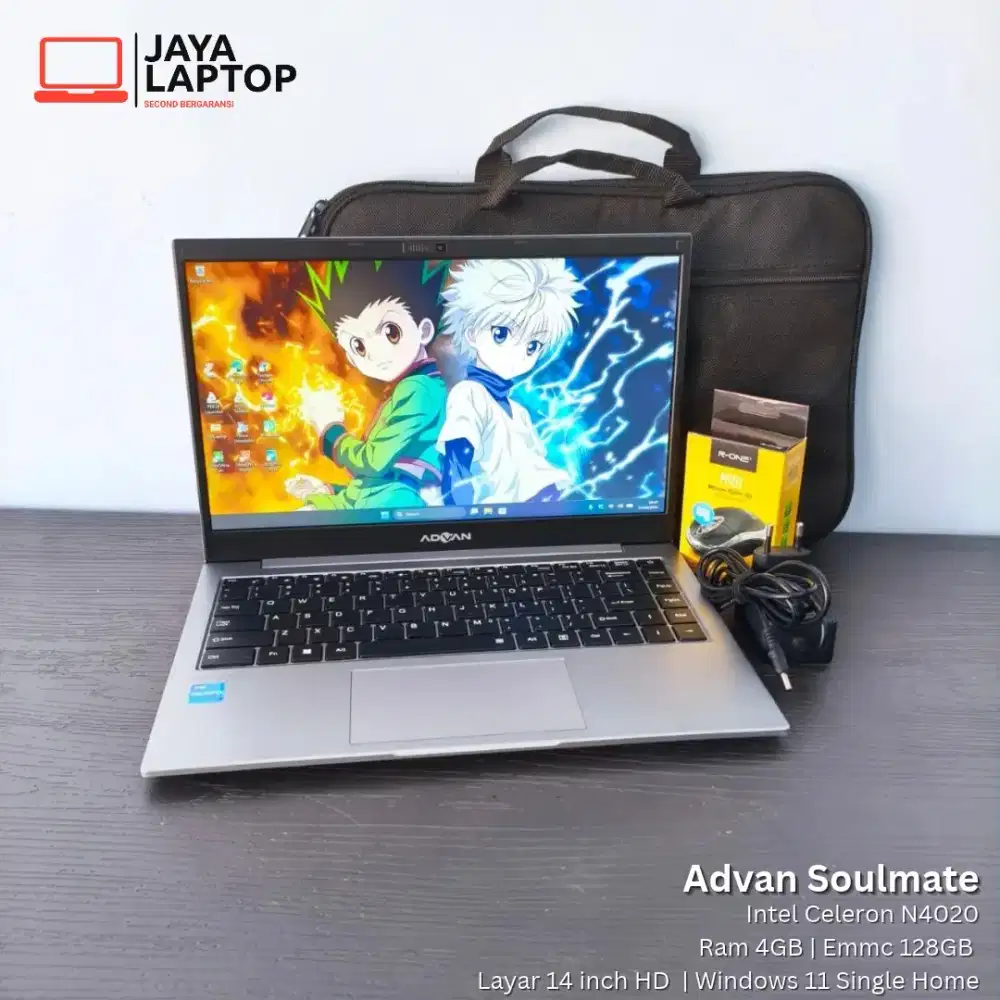 Advan Soulmate intel N4020 RAM 4GB SSD 128GB Laptop Second Bekas