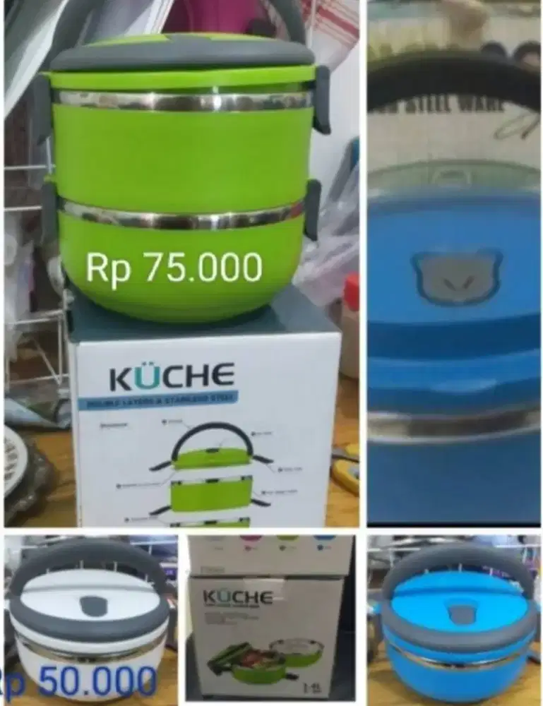 Tempat Makan Hijau Stainless
