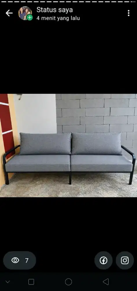 Di jual sofa 3 sitter panjang 240cm