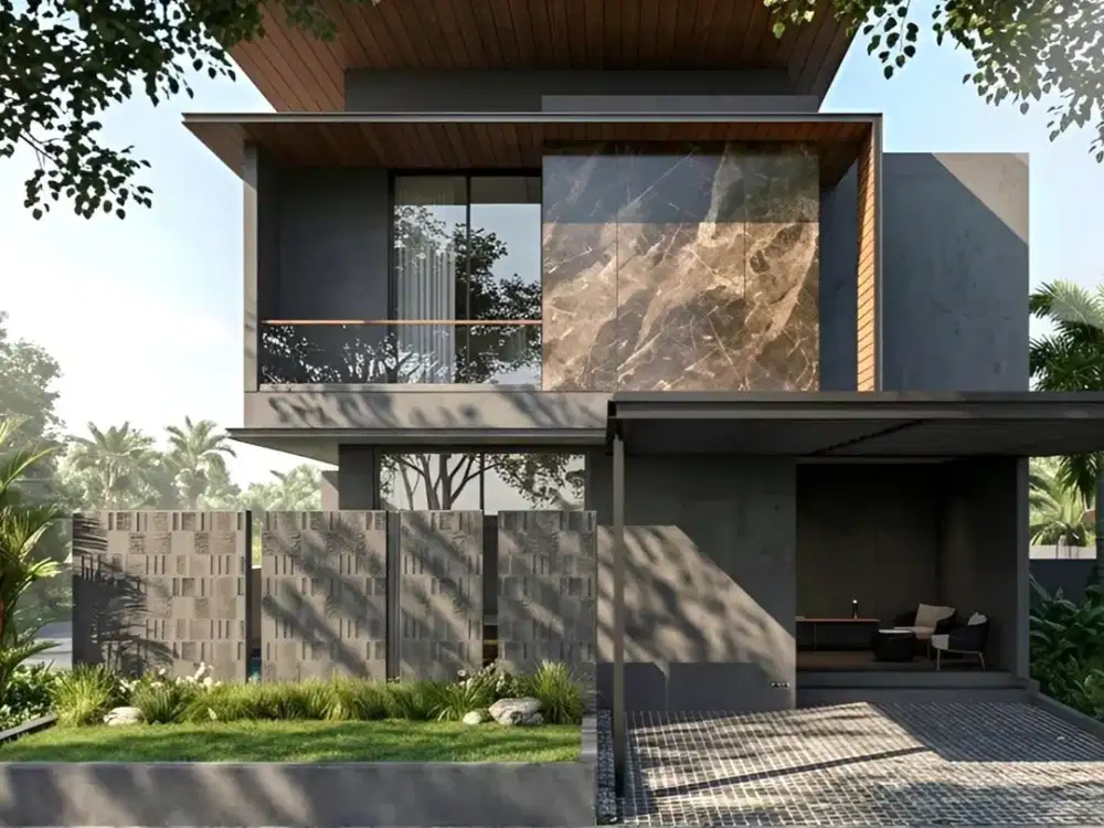 Jual Rumah Kota Baru Lux Modern Tropical 2 Lantai Hook