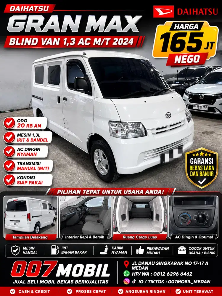Daihatsu Gran Max Blind Van 1,3 AC Manual 2024 | 2023 | 2022  , Luxio