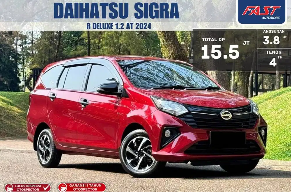 LOW KM DAIHATSU SIGRA R DELUXE 2024 1.2 AT BENSIN GARANSI 1TH