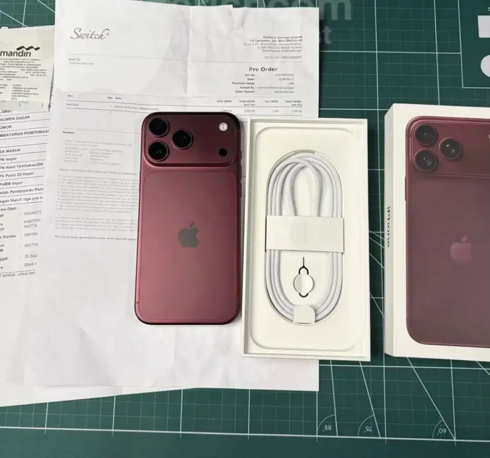 iphone 18 pro max 256 gb burgundy resmi