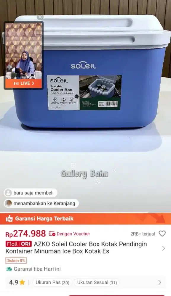 Di jual cepat Cooler Box 13L Baru