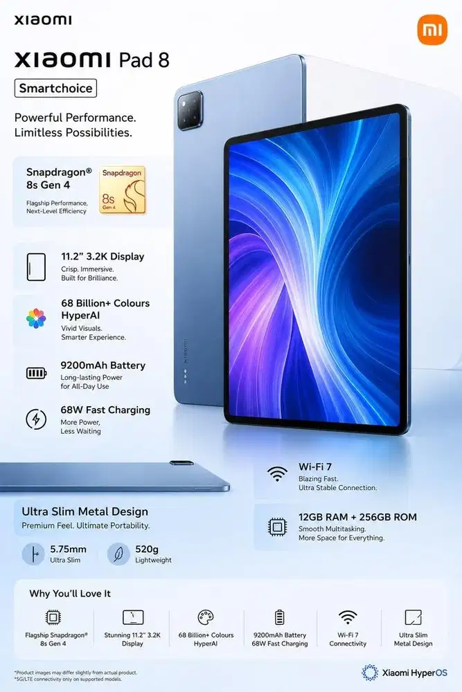 XIAOMI PAD 8 8/256GB WIFI, TEBUS MURAH PEN PRO ONLY 900RB