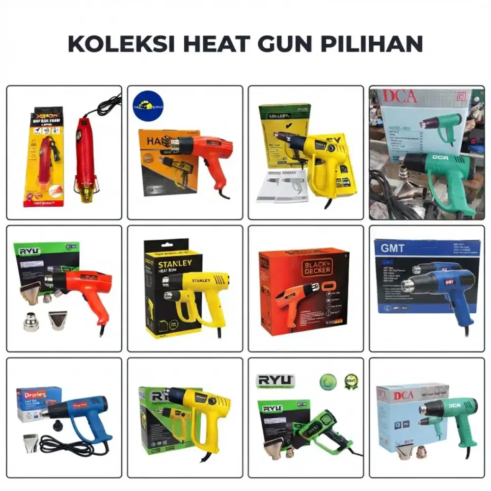 Hot Air Heat Gun Pemanas Sablon KODENKI STANLEY BITEC RYU BLACK DECKER