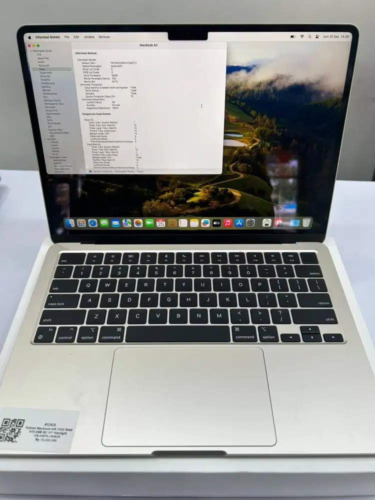 FULLSET MACBOOK AIR M2 RAM 8/512GB 13 – STARLIGHT