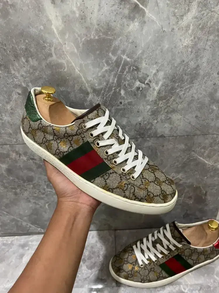 Sepatu Gucci Original Sneakers Casual no bally prada lv louis vuitton