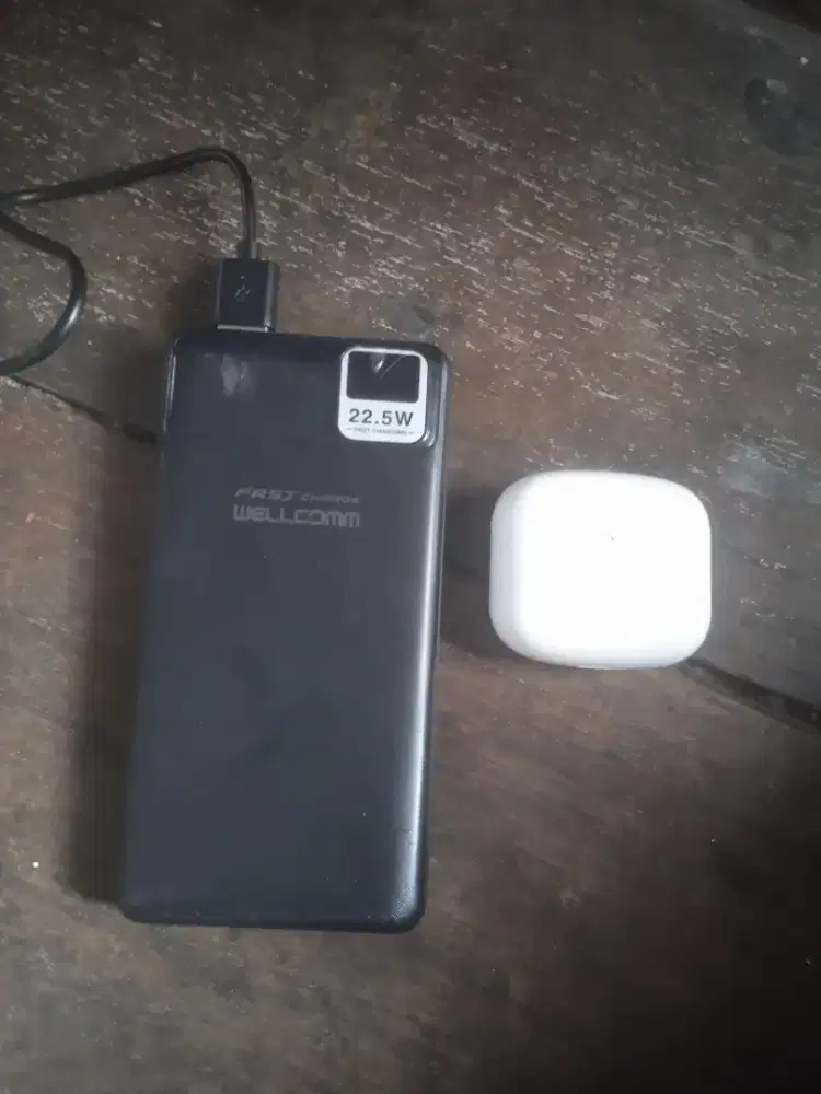 headset bluetooth dan powerbank 10000