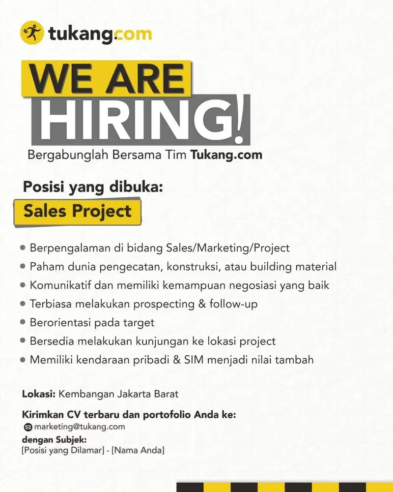 Dibutuhkan Sales Project/Canvaser