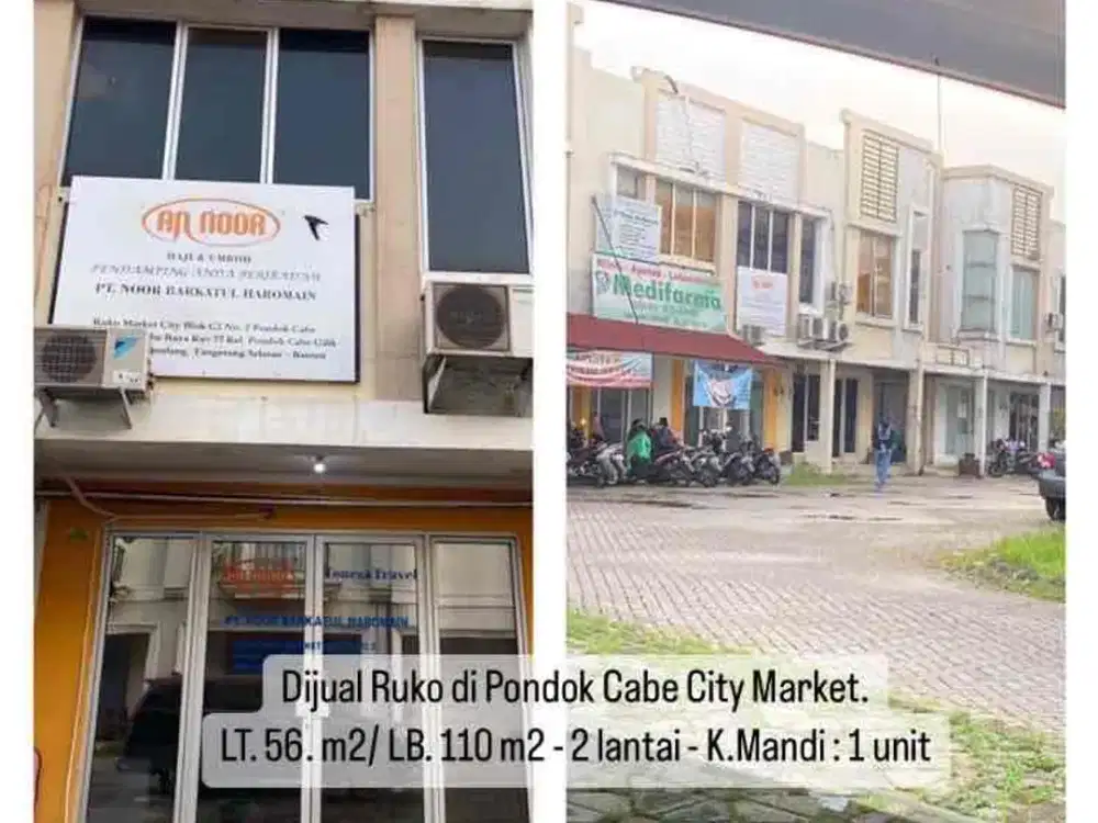 Dijual cepat Ruko siap masuk di Pondok Cabe Market City