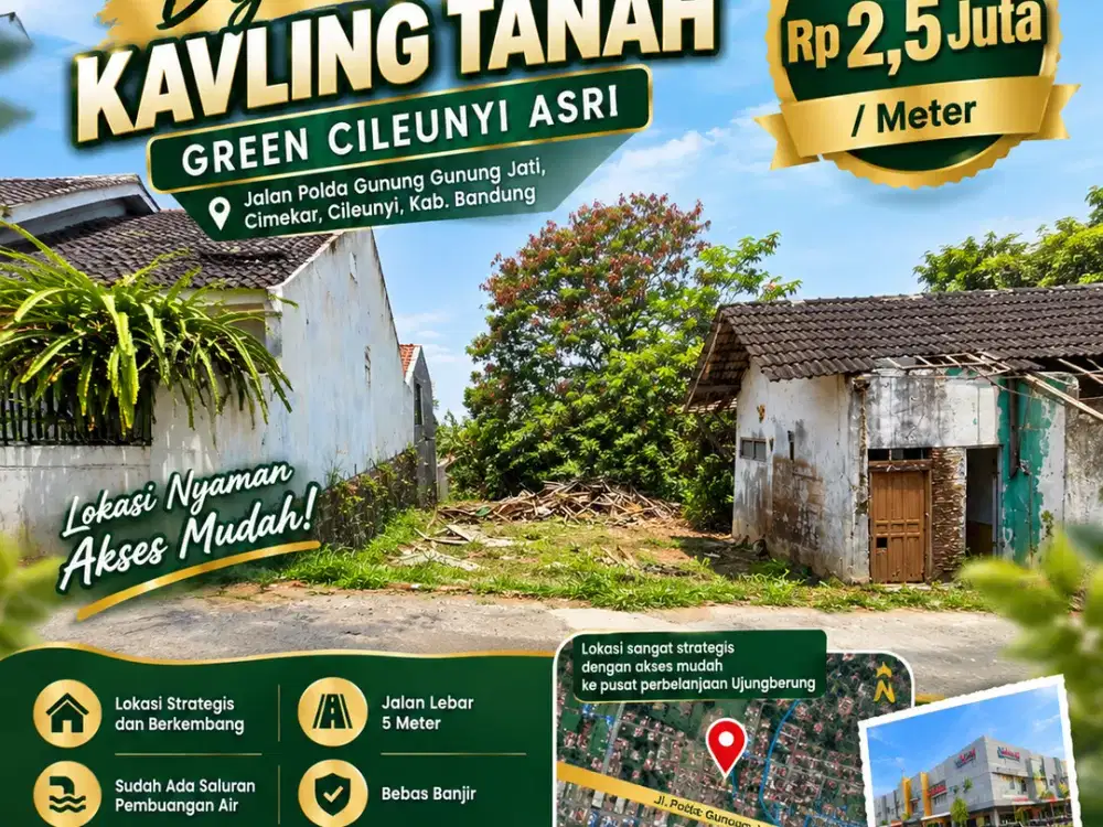 BUKAN Rp4 JUTA, BUKAN Rp3 JUTA — CUMA Rp2,5 JUTA/M²!