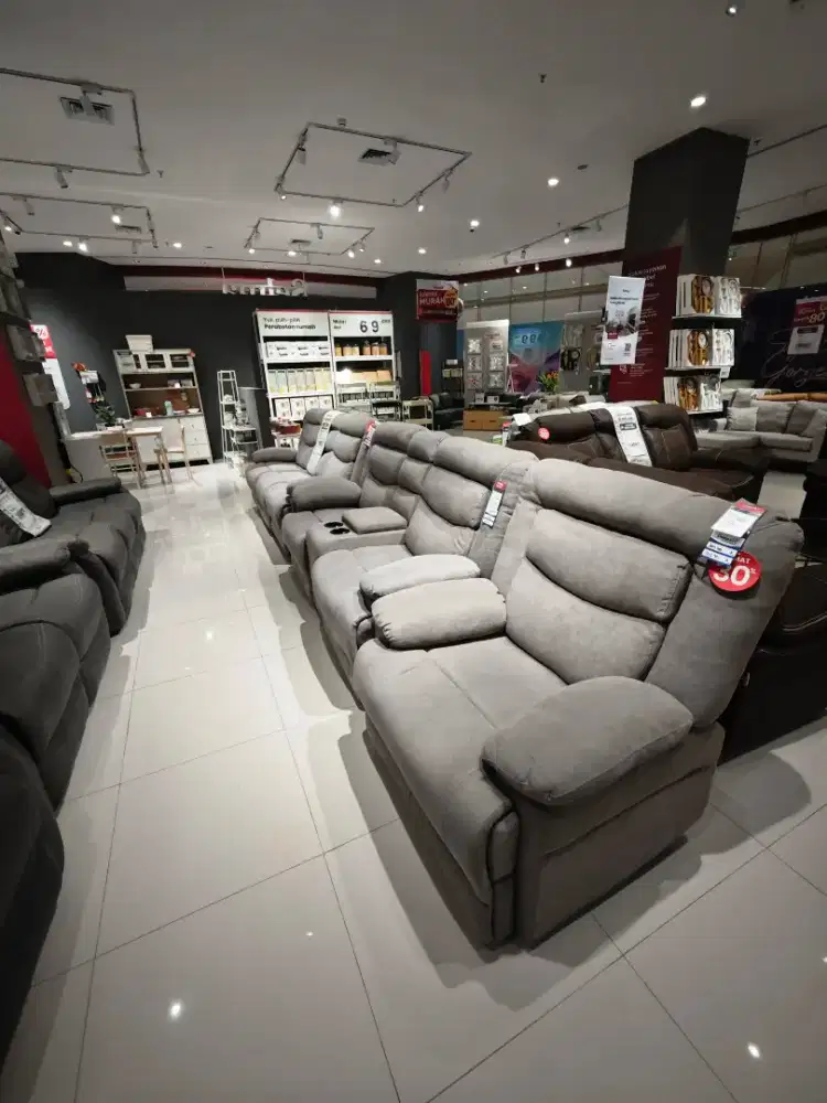 SET SOFA RECLINER FABRIC