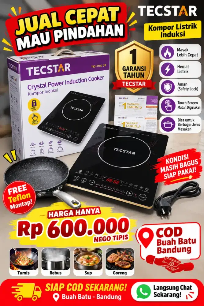 Obral Kompor Listrik Induksi Serbaguna Garansi FREE Teflon Mantap Jiwa
