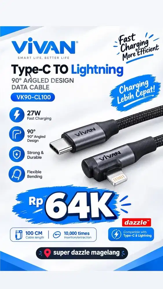 Kd vivan c to l 1m 27 watt vk90 cl 100 black