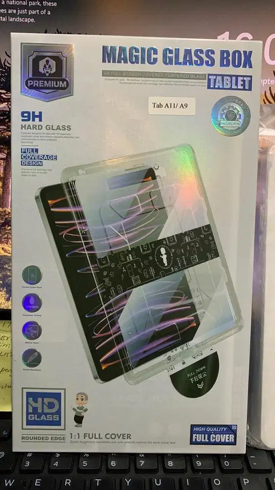 Tempered glass dan softcase Samsung Tab A9