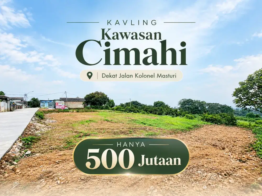 Dijual Kavling Cipageran, Dekat Jalan Kolonel Masturi